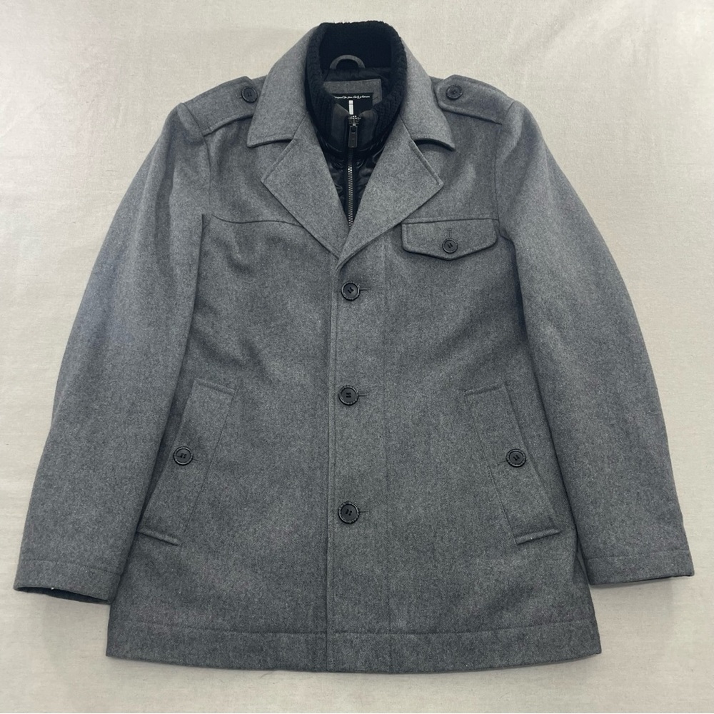I Jeans By Buffalo Double Closure Peacoat Style Jacket w/ Epellets in Gray S